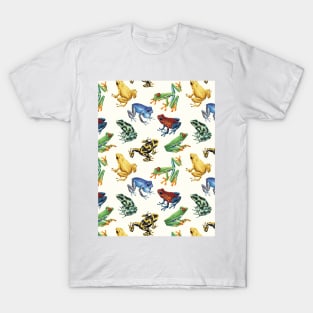 Frogs on natural white T-Shirt